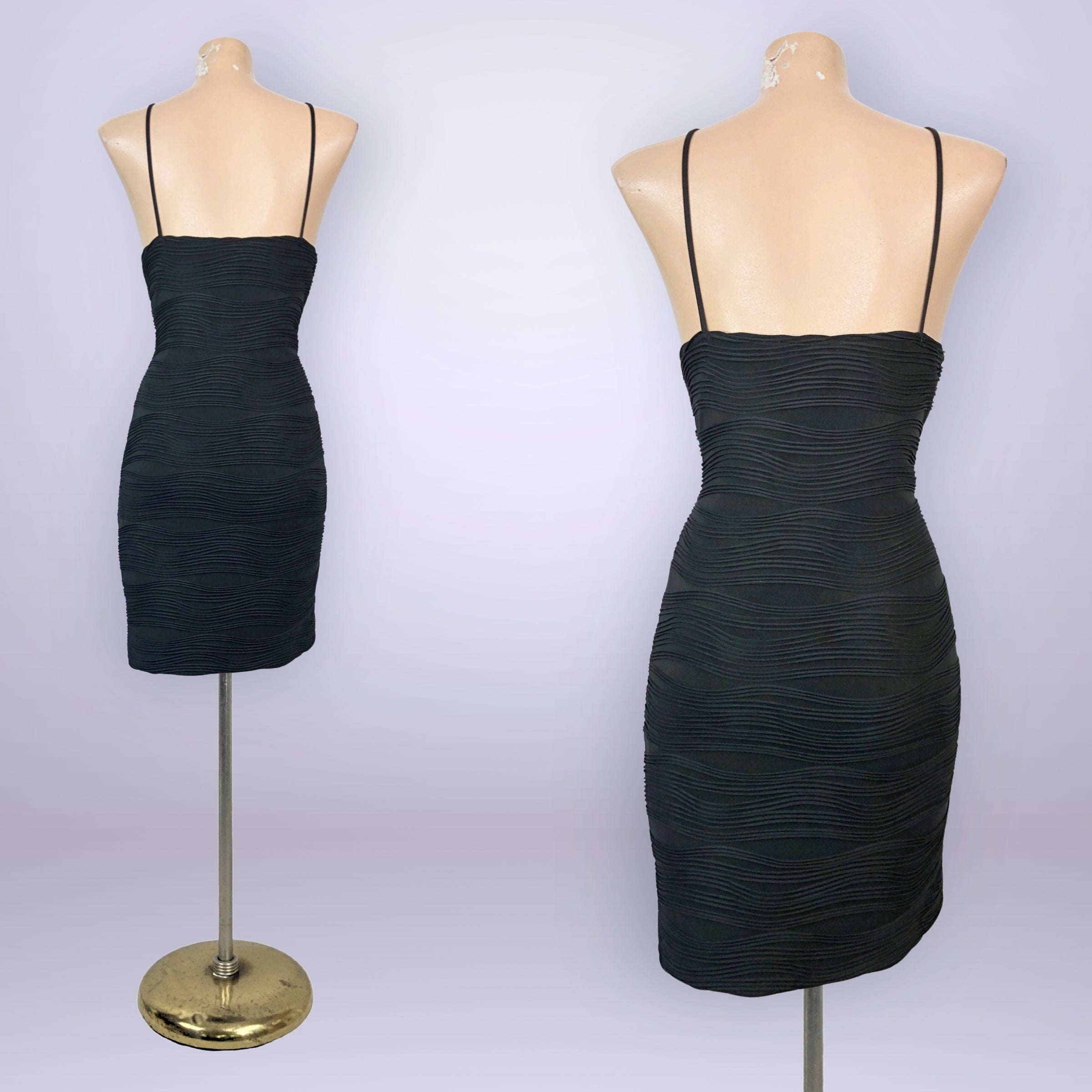 90s Y2K Vintage Black Body Con Mini Dress by Brat Star- Large | Black Lotus  Vintage
