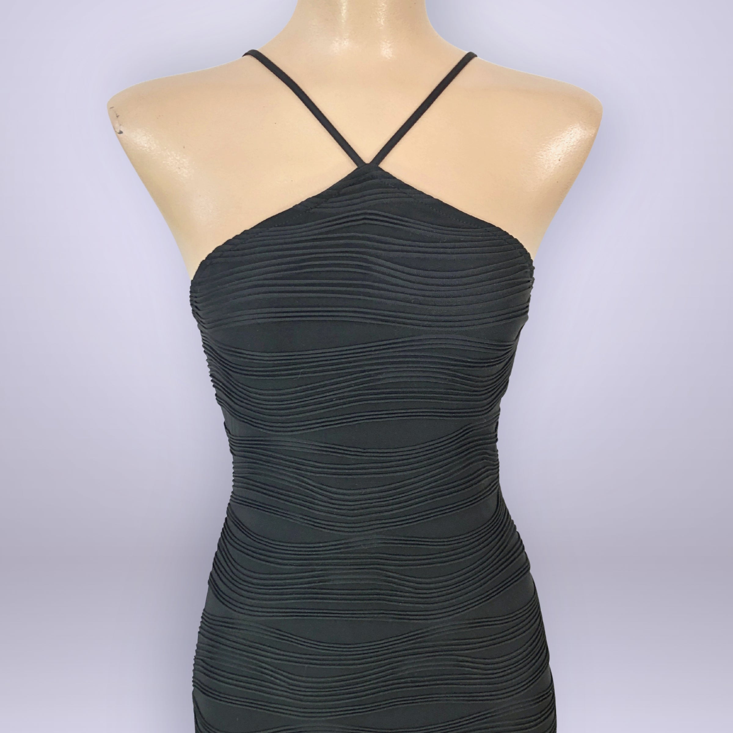 strapless open back dress Genovia Crinkle Orange Mini Dress - US 16 main image 1