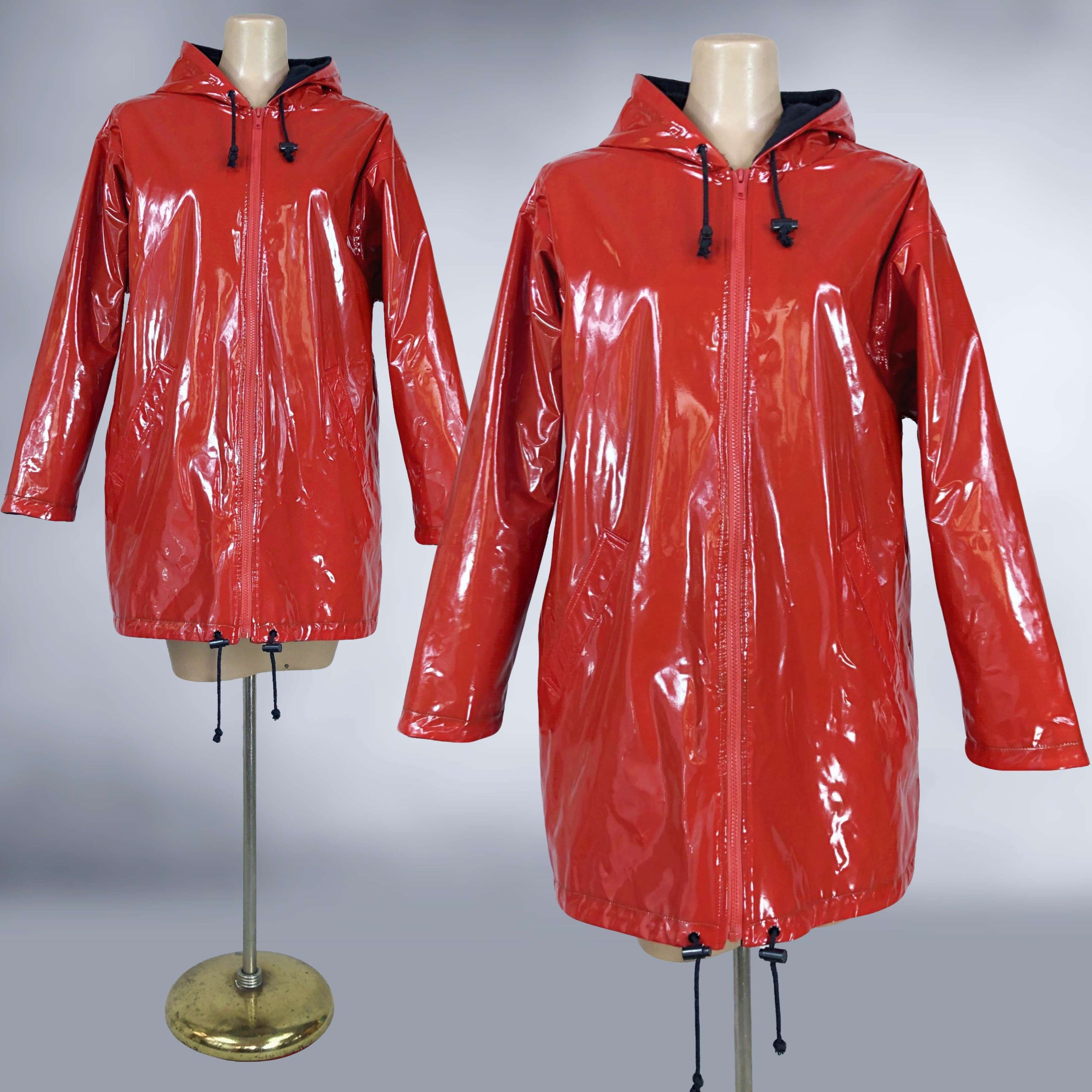 Vinyl hooded jacket best sale